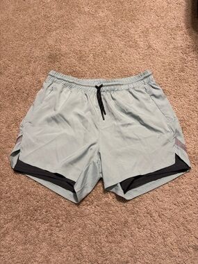 Titin Men’s Running Shorts XL Light Blue/Black